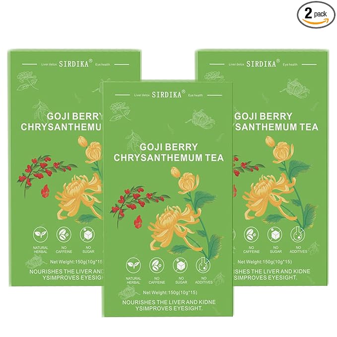Goji Berry Chrysanthemum Tea Dandelion Wolfberry Tea for Liver Health Liver Detox Clear the Liver and Improve Eyesight 150g(1box15 Bags) (3)
