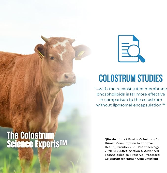 Colostrum-LD Liposomal Delivery - Colostrum Powder - Gluten-Free Lactose-Reduced - 68 Servings - Sovereign Laboratories - 12oz Vanilla