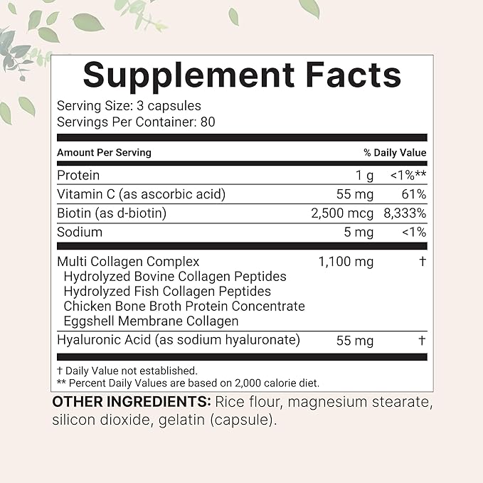 Micro Ingredients Multi Collagen Pills &amp Vitamin D3 5000 IU Bundle Pack | Grass-Fed Collagen Peptides | Vitamin D as Cholecalciferol