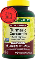 Spring Valley Turmeric Supplement | Turmeric Curcumin Supplement Ultra Strength 1500 mg 90 Count + STS Sticker.