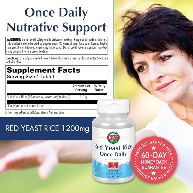 KAL Once Daily Red Yeast Rice 60 Tabs