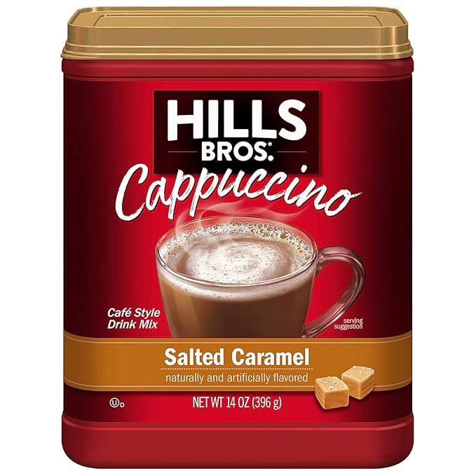 Hills Bros Salted Caramel Cappuccino 14 Oz (Pack of 3)