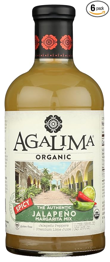 Agalima Organic Spicy Jalapeño Margarita Mix Gluten Free 33.8 Fluid Ounces (Pack Of 6)