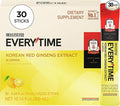 JUNG KWAN JANG Everytime Korean Red Ginseng Extract Stick 1050mg &amp Lemon - Vegan Ginseng Root Energy Drink Liquid Stick Supplements - Builds Stamina &amp Immunity No Caffeine Non-GMO (30 Sticks