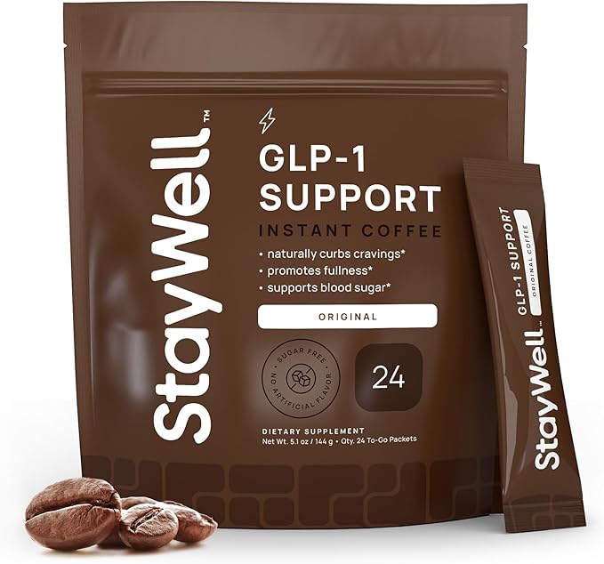 Slim Coffee GLP-1 Supplement | GLP 1 Booster to Control Appetite and Cravings | Great Tasting Metabolic Support - Coffee Bean Extract Green Tea Yerba Mate (Regular)