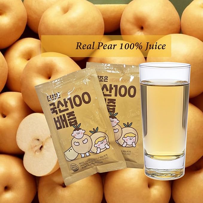 DEAD SKIN Real Korean Pear Extract Juice – No Added Preservatives No Added Artificial Additives- K-Food Pure Concentrate Juice_3.38 oz Per Pack_30 Packs for Men and Women of All Ages