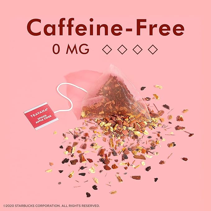 Teavana Spiced Apple Cider Herbal Tea - 12 Sachets Each (24 Total) Plus 12 GoHealthful Pure Raw Organic Honey Sticks Equal to 2.11 Ounces of Clover Honey