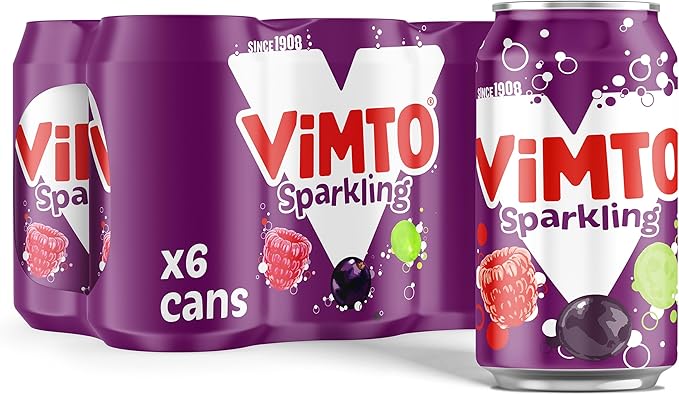 Vimto Fizzy Mixed Fruit Juice Drink 6 x 330ml