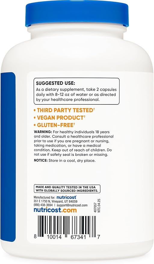 Nutricost Turkey Tail Mushroom Capsules 1200mg 120 Servings (240 Capsules) - Gluten Free Non-GMO and Vegetarian Friendly