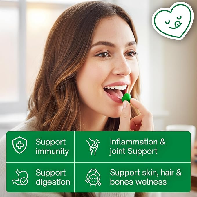 Moringa Gummies with Ginger Turmeric &amp Probiotics | 120 Vegan Sugar-Free Chewables | 12500mg Moringa Equivalent per Serving | Plant-Based Pectin Formula with Vitamin C