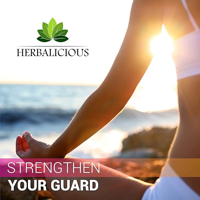 HERBALICIOUS Quinine Capsules - Cinchona Officinalis Bark Herbal Supplement for Muscle Cramp Defense and Overall Digestive Health - All-Natural Quinine Sulfate Pills 500mg per Capsule 100 Tablets