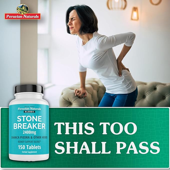 Peruvian Naturals Chanca Piedra “Stone Breaker” – 150 Tablets - Kidney Supplement - 2400mg per Serving 100% Natural Chancapiedra Grown in Peru