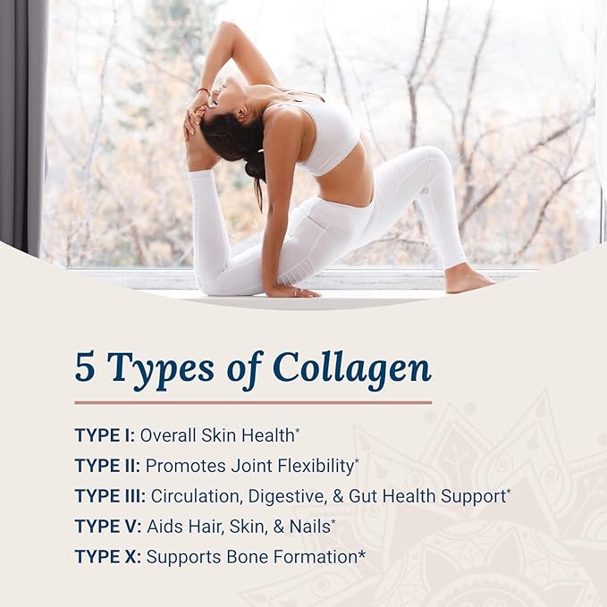 Live Conscious Beyond Collagen Multi Collagen Capsules - Types I II III V &amp X - Hydrolyzed Blend with Biotin &amp Vitamin C for Hair Skin Nails 90 Capsules