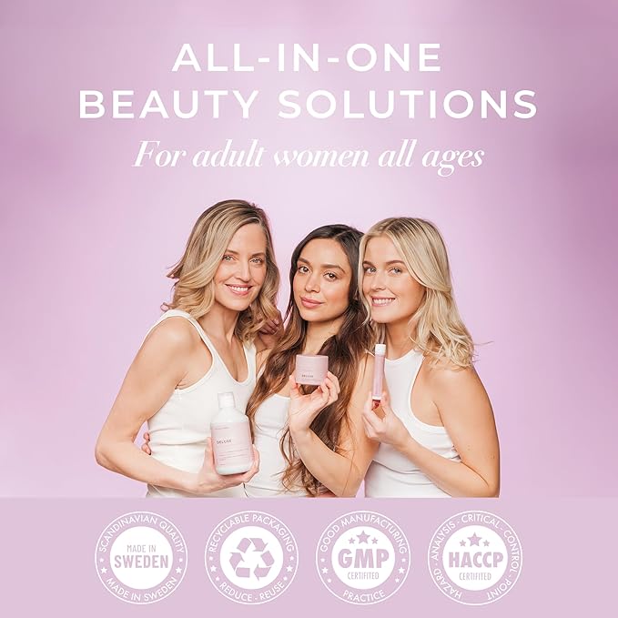 Swedish Collagen - Hydrolyzed Marine Collagen 10000 mg Powder Supplement - 2 x 300 g (600 g in Total) 60 Day Supply | Pure Peptide for Hair Skin Nails &amp Joints I 100% Natural &amp Gluten Free