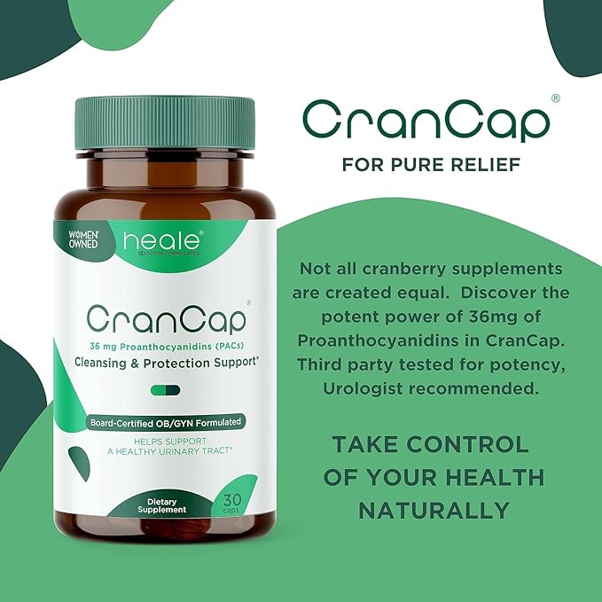 Cranberry Pills - Urinary Tract Health Cranberry Supplement - 36mg of Potent PACs - Non GMO Vegan Gluten Free - by Heale - 120 Capsules