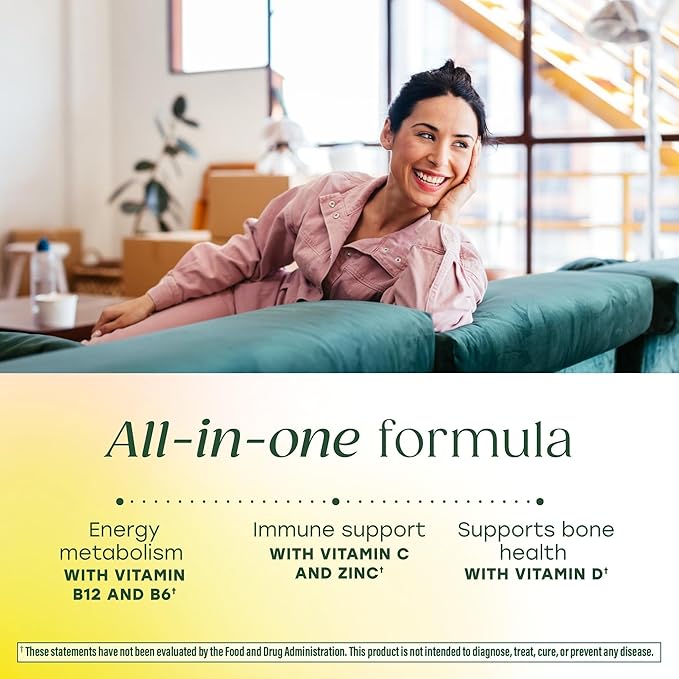 MegaFood Multivitamin for Women 40+ One Daily Womens Multivitamin - with Methylated B12 Methyl Folate Vitamin D3 C &amp Zinc - Energy Metabolism Immune Support &amp Bone Health Vegetarian 90 T