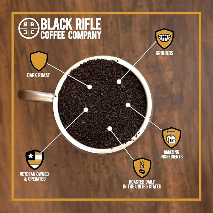 Black Rifle Coffee Company Blackbeard's Delight Dark Roast Coffee Pods 12 Single Serve Coffee Pods