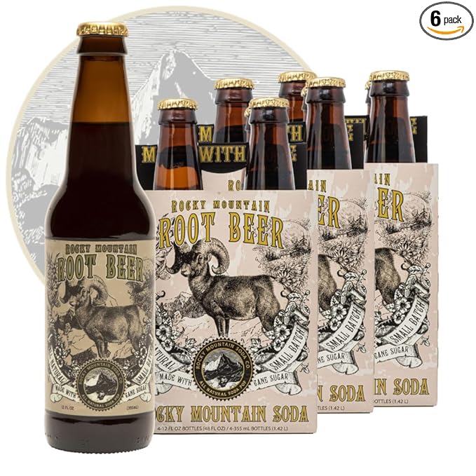 Rocky Mountain Soda Rocky Mountain Root Beer 4 Pack 48 fl oz (Pack of 6)