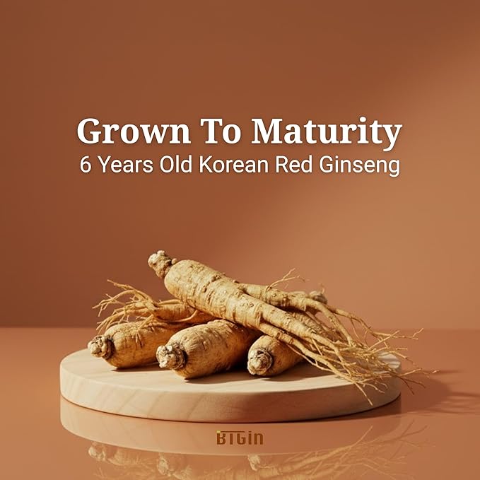 The Root Original Korean Red Panax Ginseng Supplement - 100% Whole Fine Root Powder with Natural Fiber &amp Minerals - Caffeine Free Stamina Wellness &amp Immunity Support - 60 Capsules