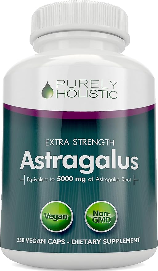 Astragalus Root 5000 MG | 8 Month Supply | Immune &amp Energy Support | 20:1 Astragalus Extract with 70% Polysaccharides | High-Strength Adaptogen Support for Vitality | Vegan &amp Non-GMO | 250 Cap