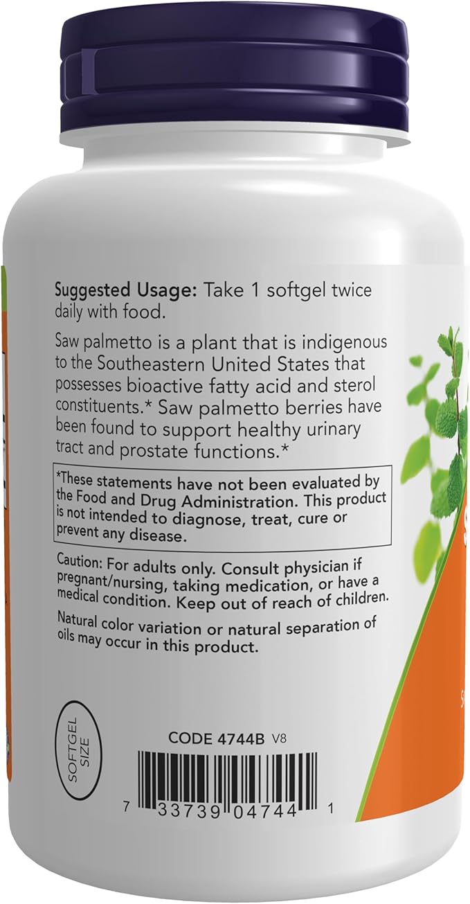 NOW Foods - Saw Palmetto Extract 160 mg. - 240 Softgels