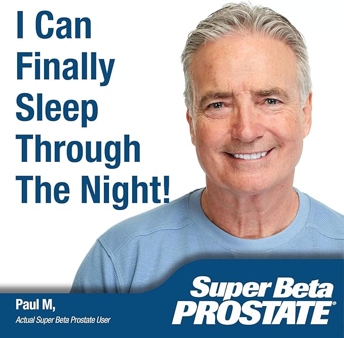 SUPER BETA PROSTATE Support Supplement for Men's Health - Reduce Bathroom Trips Promote Sleep Better Bladder Emptying &amp Healthy Prostate Beta Sitosterol - 60 Count (Pack of 1)