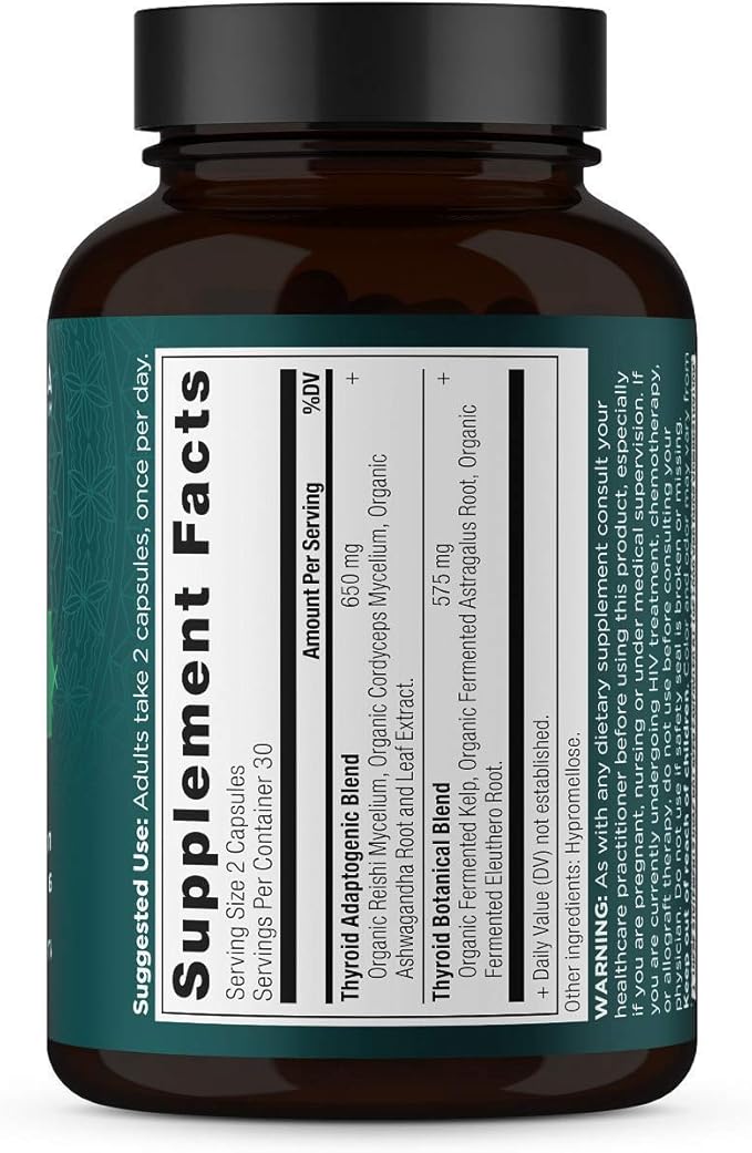Ancient Nutrition Thyroid Support Supplement with Ashwaghanda Thyroid Capsules Promotes Restful Sleep and Reduced Stress Gluten Free Paleo and Keto Friendly 60ct