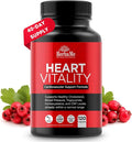 Heart Support and Blood Flow Supplement 120 Capsules Supports Cardiovascular Health Healthy Cholesterol Triglyceride Homocysteine CRP Levels | Boost Naturally Circulatory Function