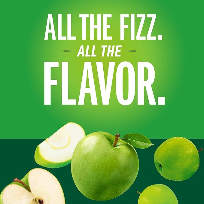 IZZE Sparkling Water Juice Beverage Blend Apple No Sugar Added 8.4 FL OZ 24 Cans