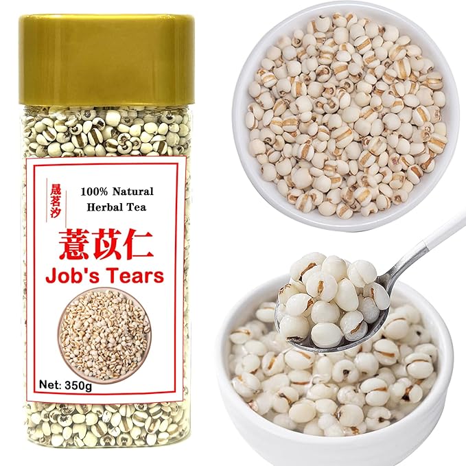 Job's Tears Coix Seed Jobs Tears Seeds 薏米 薏苡仁 Natural Pearl Barley Coix Rice Health Grain No addition Sulfur Free 12.34oz/350g