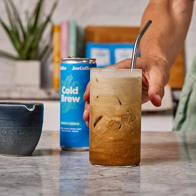 Joe Coffee Company - Black Cold Brew &amp Honey Oat Latte Ready-to-Drink Specialty Coffee Cans Combo Pack (12 Cans) | NYC Roaster Kosher Climate-Friendly