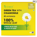 Teabox Premium Darjeeling Green Tea With Chamomile Flowers | 100% Whole Leaf &amp 0% Bitterness | Green Tea From The Himalayas | 100 Tea Bags (Low Caffeine)