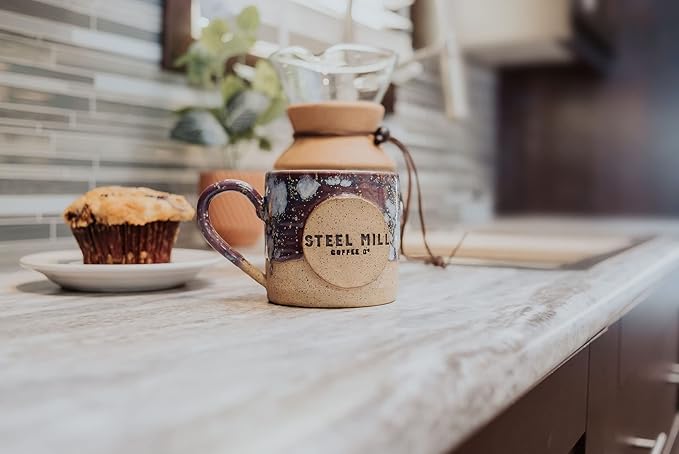Steel Mill Coffee Co. Blueberry Crumble Flavored Coffee – Whole Bean – Medium Roast – 100% Arabica Beans – Vegan – Sugar-Free – Gluten-Free – Gourmet Coffee – 2lb Bag