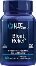 Life Extension Bloat Relief Artichoke Ginger Fennel and Turmeric for Digestive Health Supports Bloating Relief and Promotes Digestive Comfort Gluten Free Non-GMO 60 softgels