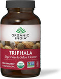 ORGANIC INDIA Triphala Capsules Organic - Herbal Supplement with Amla Bibhitaki Haritaki Digestion &amp Colon Support Immune System Support Adaptogen Vegan USDA Certified Organic - 180 Capsule