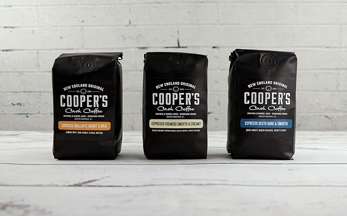Espresso Coffee Box Set - Ground 3 Bag Gift or Sample Set 24oz and Cold Brew Coffee Box Set - 6 Filter Bags Included - Ground 1.5 lbs