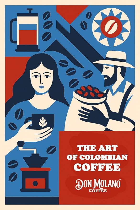 Don Molano Coffee Tropical Island Ground Coffee Medium Roast 16oz - Premium Colombian Coffee Halal Certified – A balanced and smooth blend of luxurious Premium Arabica beans with notes of citrus w