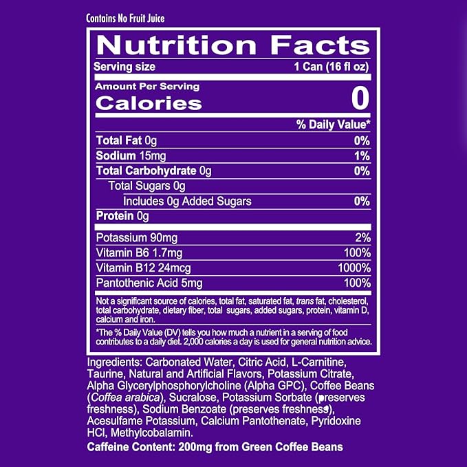 REDCON1 Energy High Performance Drink Sour Gummy Blast - Zero Sugar Energy Drink with Alpha GPC Nootropic - 200mg Natural Caffeine from Green Coffee Beans - Vitamin B6 B12 &amp B5 to Boost Mood (12