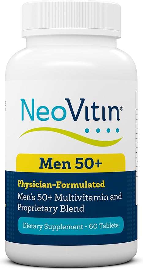 Men's 50+ Multivitamin/Multimineral with Vitamin B Vitamin D Calcium Vitamin D L-Carnitine Asian Ginseng Root Powder Green Tea Leaf Extract Turmeric Root Extract