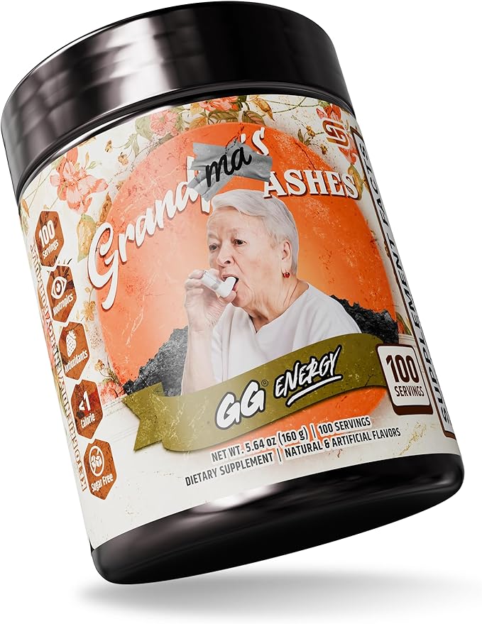 Gamer Supps GG® Energy - Grandma's Ashes by Goons (100 Servings) - Keto Friendly Gaming Energy and Nootropic Blend Sugar Free + Organic Caffeine + Vitamins Powder Drink (Pack of 2)