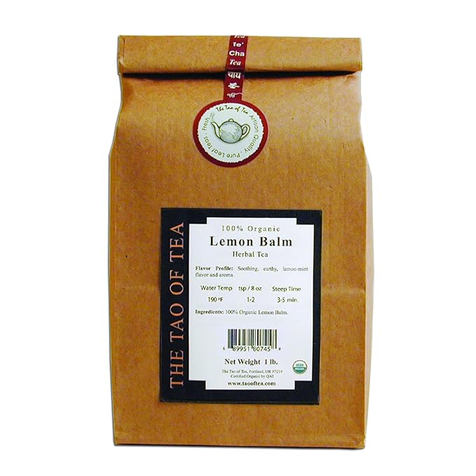 The Tao of Tea Lemon Balm 100% Organic Herbal Tea 1-Pounds