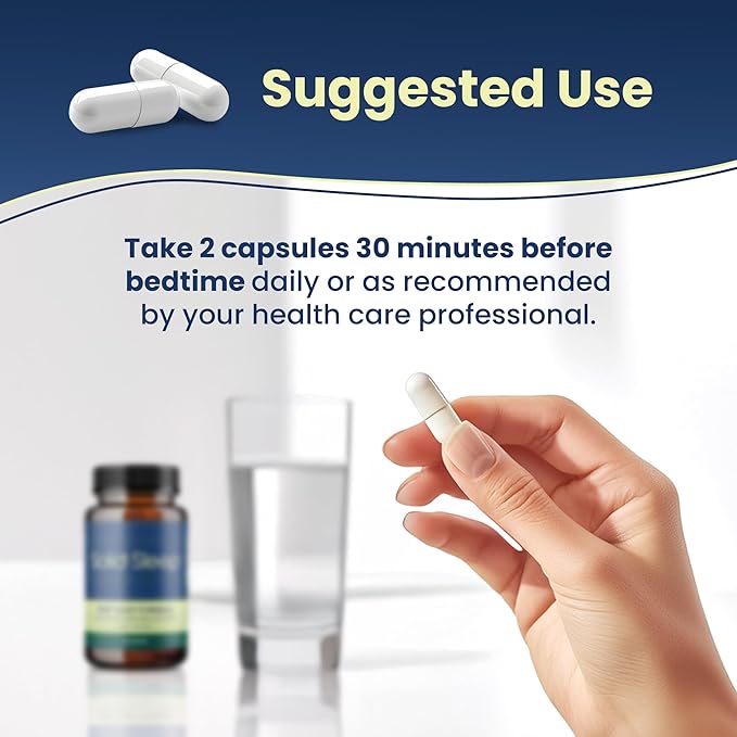 Deep Sleep Formula Natural Sleep Aid Without Melatonin Magnesium Bisglycinate L. Theanine Inositol Sleep Pills for Adults 60 Vegan Capsules
