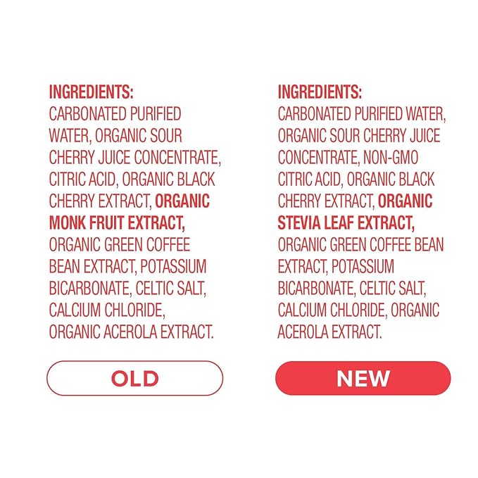 JUNO ENERGY Organic Cherry Sparkling Energy Drink - Sugar Free Energizing and Hydrating with 125mg Organic Caffeine from Green Coffee Beans Stevia Organic Sour and Black Cherry Juice &amp Electrol