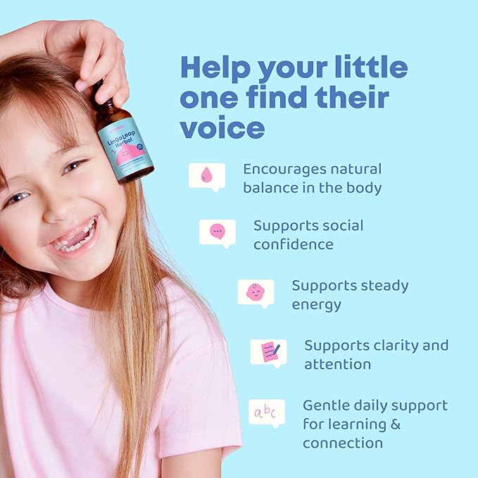 JoySpring Lions Mane for Kids Liquid Drops | LingoLeap Kids Cognitive &amp Brain Support Herbal Supplement | Lion’s Mane Mushroom with Gotu Kola &amp Ashwagandha |Raspberry Flavor| 30 Servings