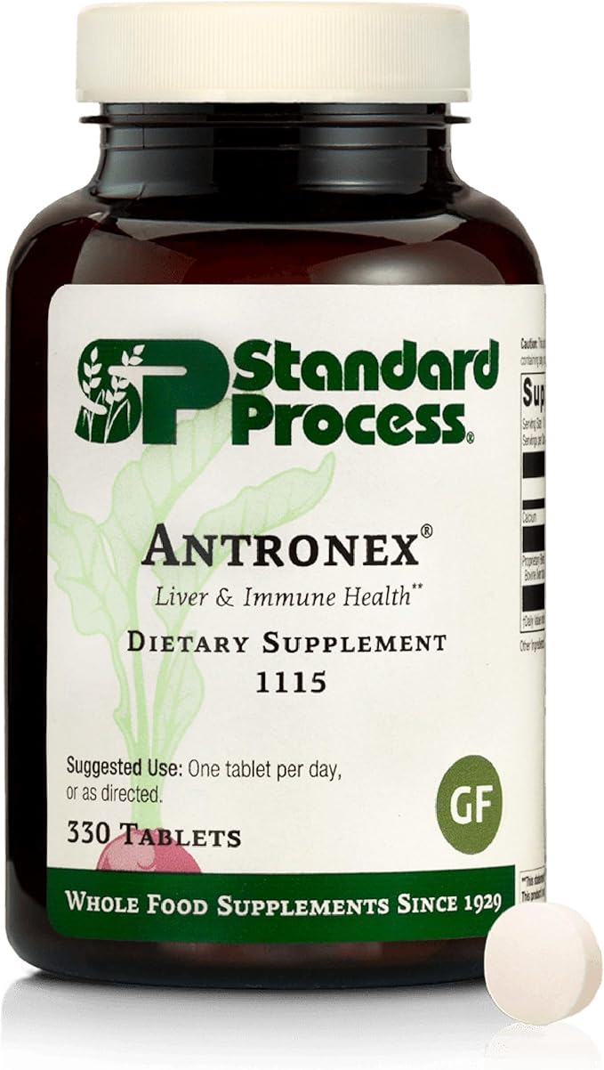 Standard Process Antronex Liver Health Dietary Supplement - Gluten-Free Non-Dairy Non-Soy &amp Non-Grain Immune Care - 330 Tablets