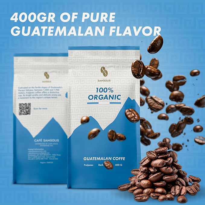 Ground coffee Ground coffee dark roast 100% Guatemalan Coffee Fraijanes ground coffee flavored Coffee in a 14oz bag