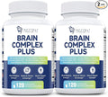 2-Pack Brain Supplements for Memory &amp Focus | Nootropic with Bacopa Lion's Mane Alpha GPC | Mental Clarity &amp Cognitive Support | Vitamin B6 &amp B12 – 240 Caps (120/Bottle)