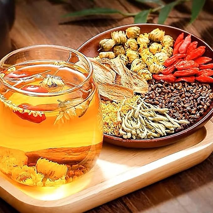 Liver Detox Herbal Tea Dandelion Root Tea Chrysanthemum Cassia Seed Goji BerryTea Kidneys &amp Liver Health TeaWith Wolfberry Cassia Seed Milk Thistle