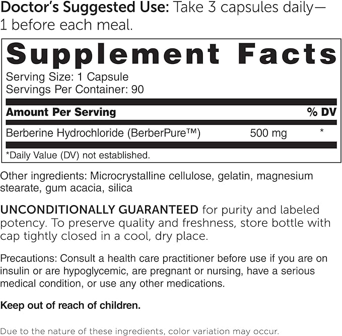 Dr. Whitaker Clinical Grade Berberine | 1500mg Per Daily Serving | 30 Day Supply