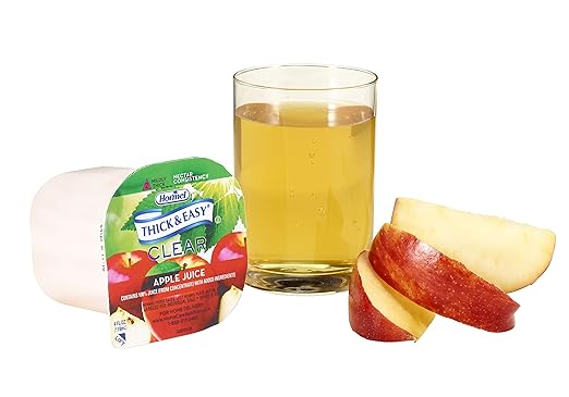 Physical Therapy Suppliers-19843 Thick &amp Easy Thickened Apple Juice Clear thickener for Natural Apple Juice Appearance Nectar Consistency Pack of 24 4 oz. Each